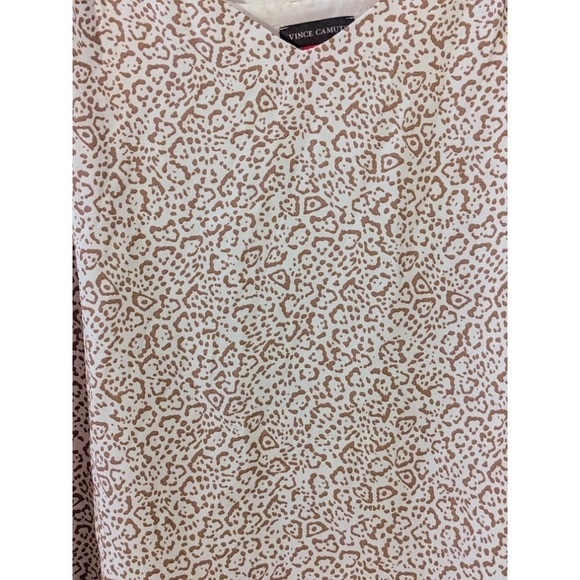 Vince Camuto Animal Print Tank Top Sleeveless Ruffle Strap Casual Medium NWT $59 - Picture 9 of 11